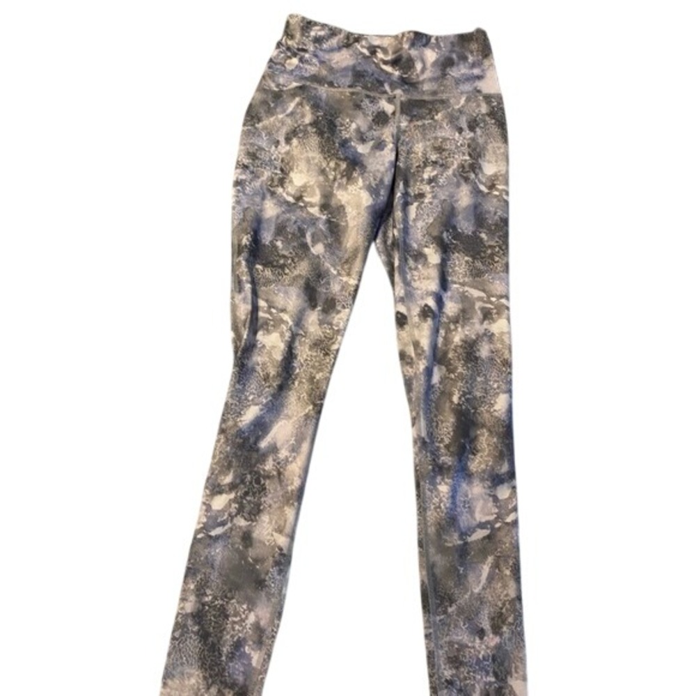 Tek Gear DRYTEK Women's Small Gray White Abstract Print Leggings